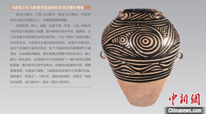 圖為“彩陶王”展板?！∨R夏州融媒體供圖