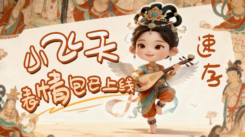 【何以中國·壁畫里的中國】小飛天表情包已上線，速存！